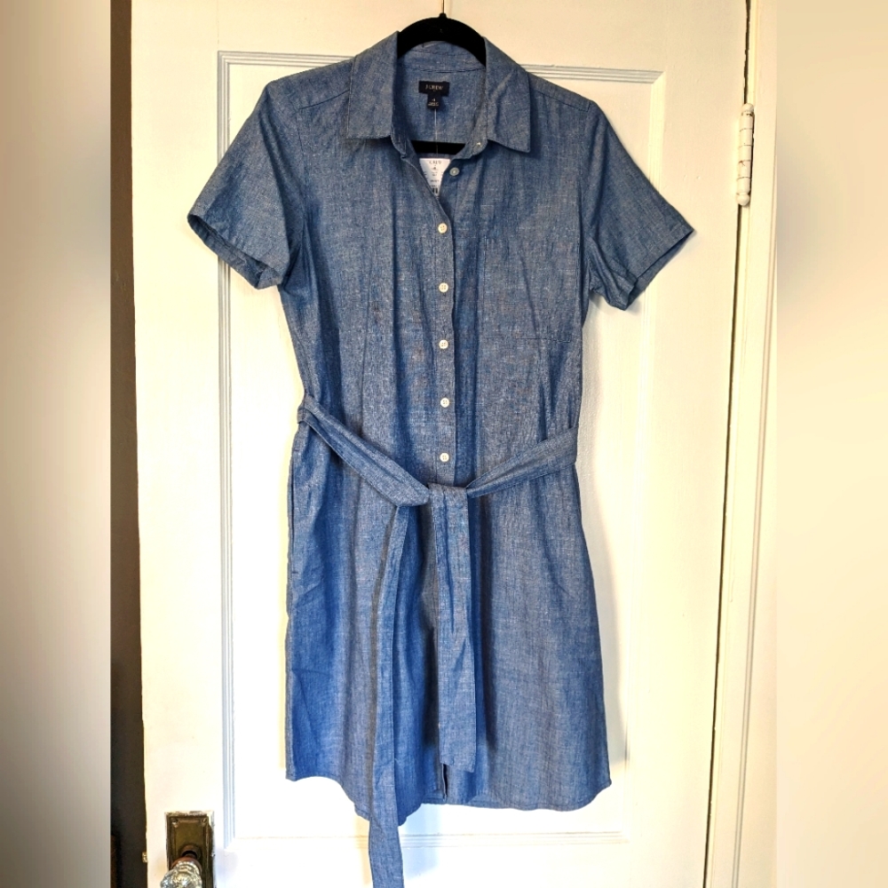 J.Crew Button-Down Dress with Pockets Sz. 4